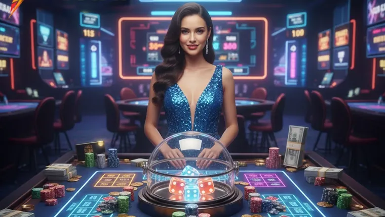 Futuristic gaming interface representing technological innovations in online casino platforms